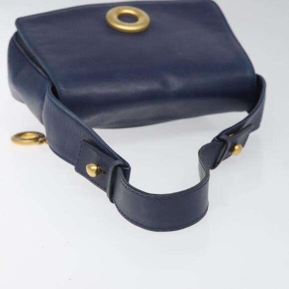 CELINE Shoulder Bag Leather Blue - Picture 7 of 13